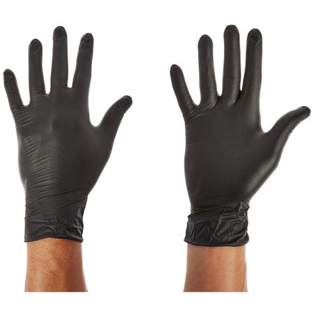 ANSELL Nitrile Disposable Gloves, Nitrile, Powder-Free, S, Black 748-MK-296-S